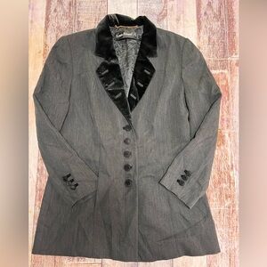 Vintage Louis Feraud‎ wool blazer with velvet buttons size 12